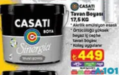 CASATİ TAVAN BOYASI 17,5 KG CASATİ TAVAN BOYASI 17,5 KG